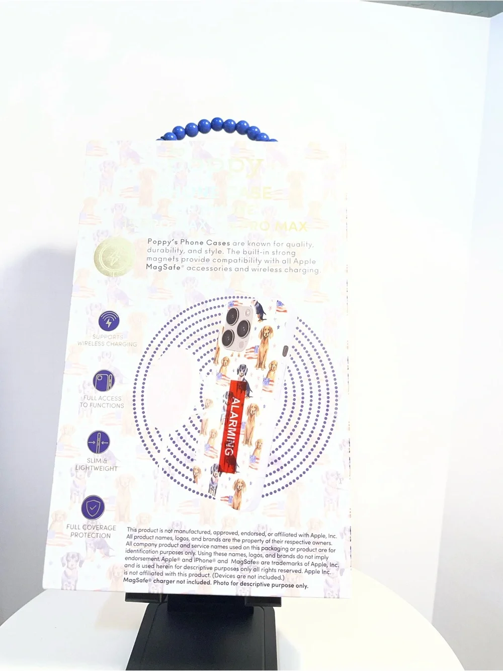 XO Poppy Patriotic Dachshund 15/14 ProMax IPhone Case - NWT **